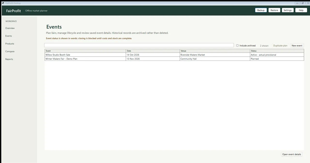 Craft Fair Profit screenshot 3 of 4
