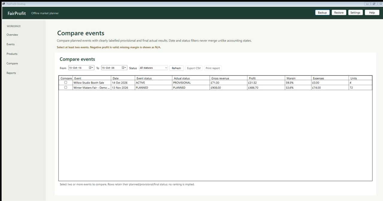 Craft Fair Profit screenshot 4 of 4